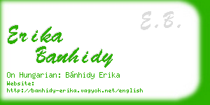 erika banhidy business card